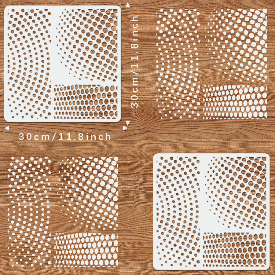 1PC Halftone Dot Stencil – 11. - Art Craft Background recension och pris
