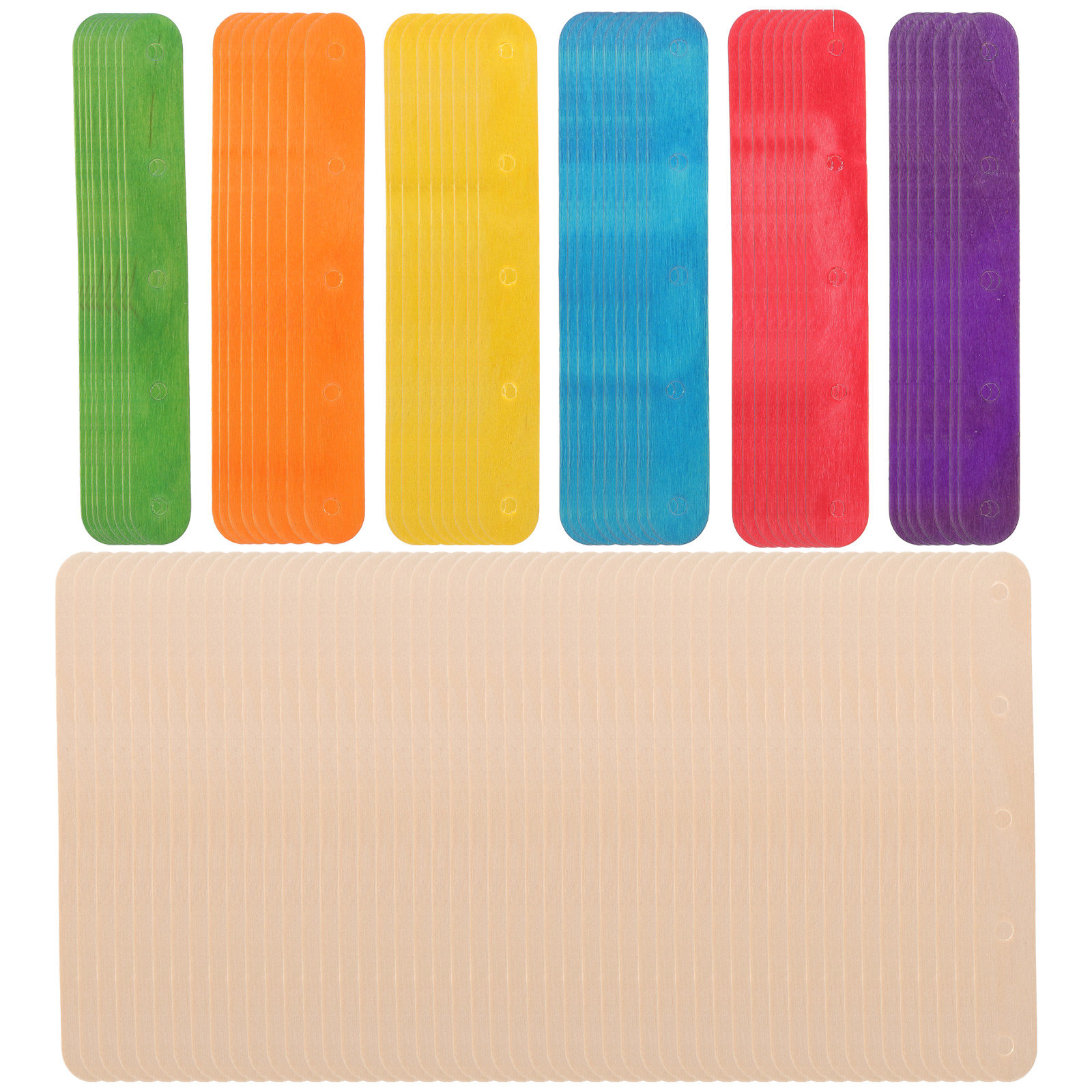 100Pcs Wood Craft Sticks Color - Art Craft Jumbo recension och pris